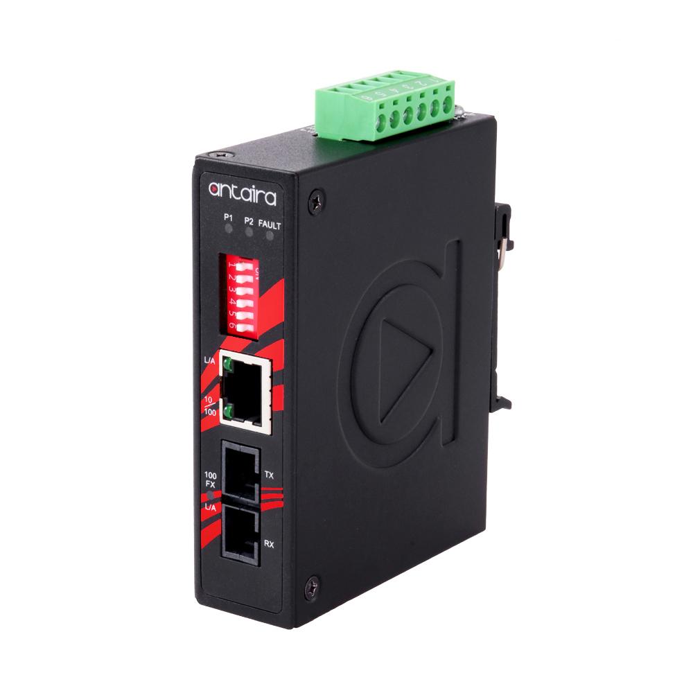 Antaira Industrial IEEE 802.3at Gigabit PoE/PoE  Injector. EOT: -40° ~ 75°C