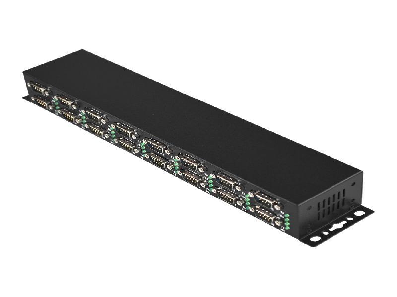 Antaira Industrial 16-Port RS-232 to USB 2.0 High Speed Converter with Locking Feature