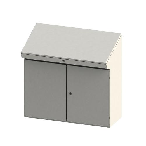 [0335-1210-49-17] Haewa Double Door Floor Mount Console with Back Pan Nema 12