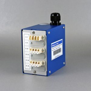 DinSpace SNAP Compact Fiber Optic Patch Panel with 3ea. multimode LC/LC quad adapters.