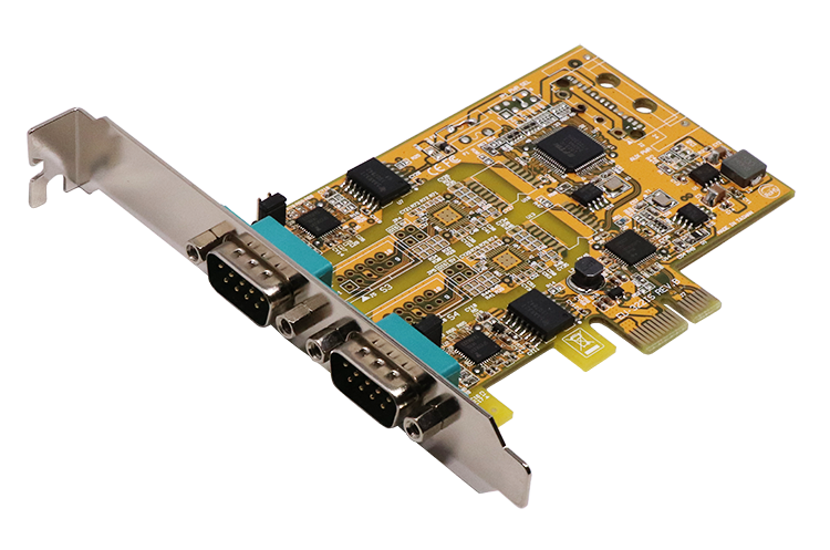 Antaira 2-Port RS232/422/485 PCI Express Card w/Surge and Isolation