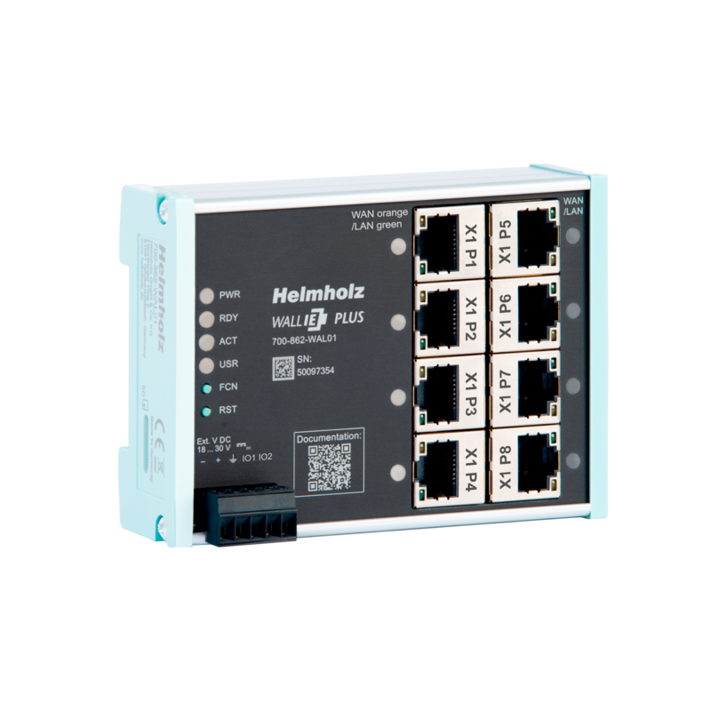 Helmholz WALL IE PLUS, Industrial NAT Gateway / Firewall, Gigabit 8-Port