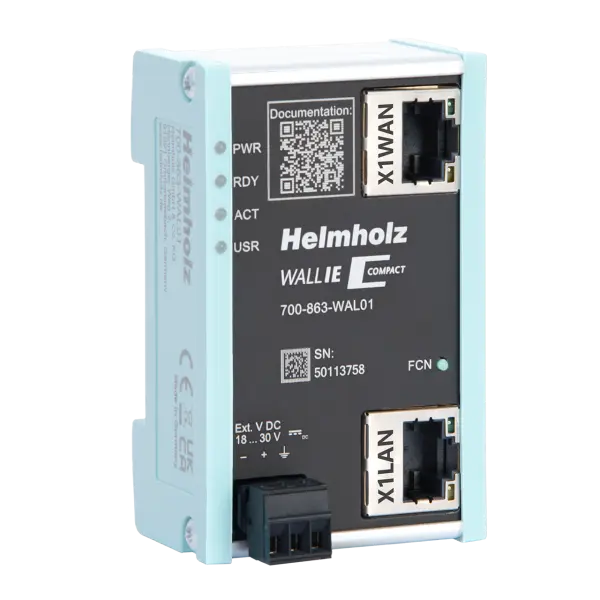 [700-863-WAL01] Helmholz WALL IE compact, Industrial NAT Gateway / Firewall, Gigabit LAN/WAN