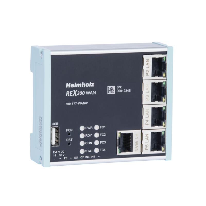 Helmholz REX 200 WAN, 4 x LAN (switch)/1 x WAN port
