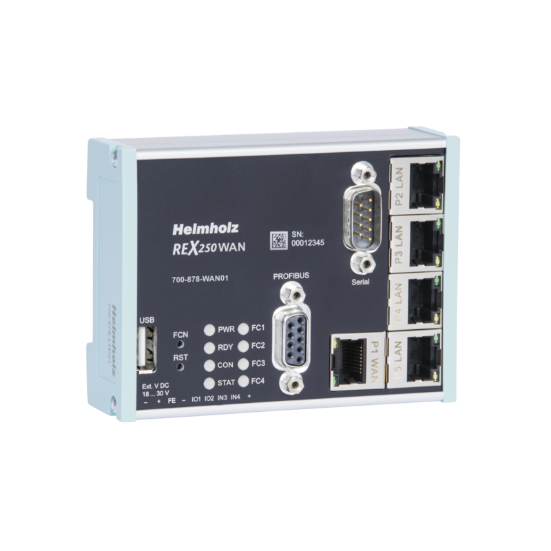 Helmholz REX 250 WAN, 4 x LAN (switch)/1 x WAN interface
