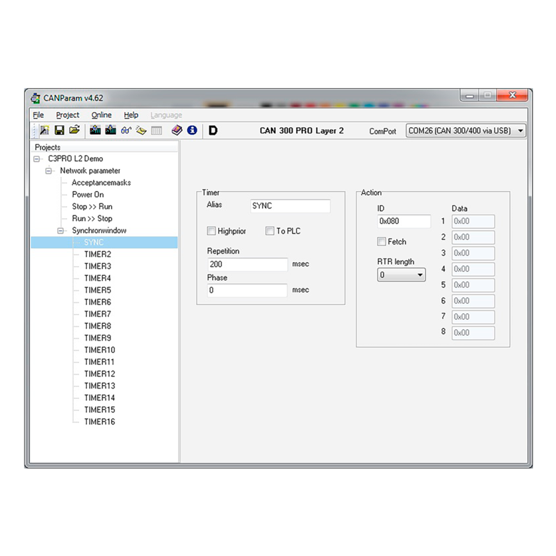 Helmholz Handling blocks for CAN, CD with parameterization software 