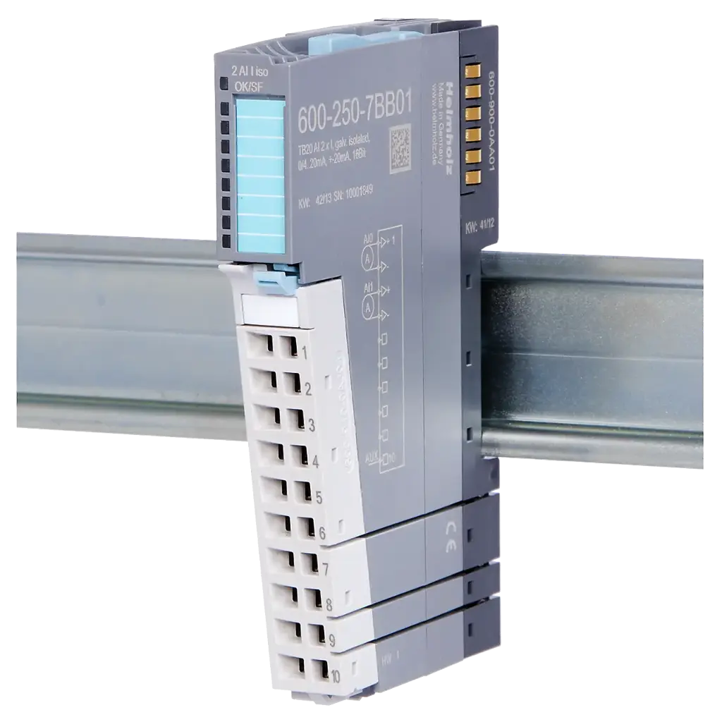 TB20, Analog input module - AI 2x I, 0/4-20mA, +-20mA, Iso.