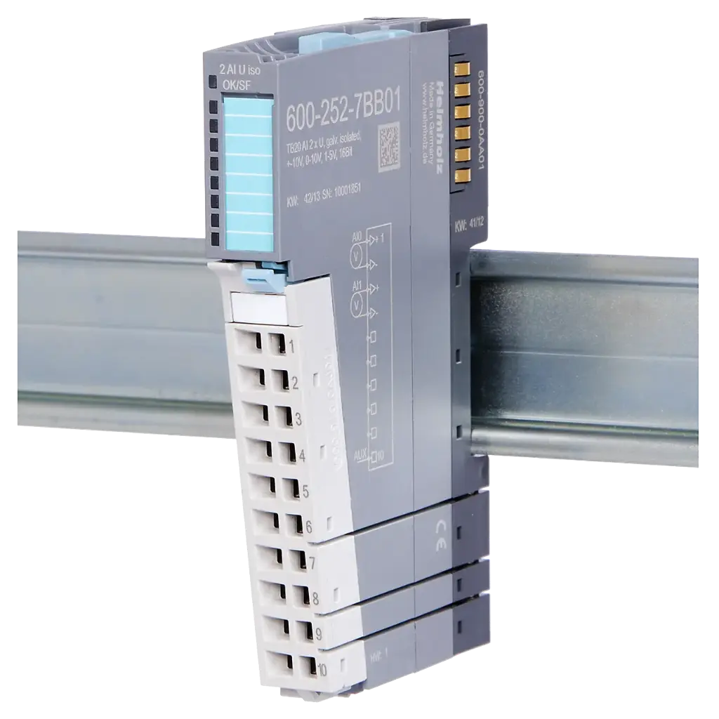 TB20, Analog input module - AI 2x U, +-10 V, 0-10 V, 1-5 V, Iso.