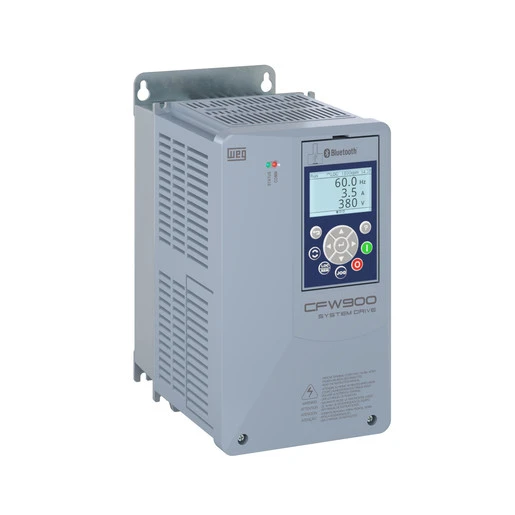 [CFW900A03P6T4DB20Y2B] WEG VFD Size A 3.6A Three-phase 380-480 V With braking IP20 STO/SS1 HMI with bluetooth