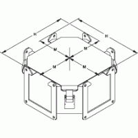 [1485CY] Hammond Wireway Cross Fitting
