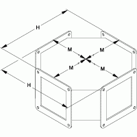[1487BY] Hammond Wireway Cross Fitting