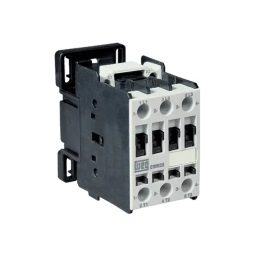 [CWM25-00-20V04] WEG IEC Contactor, 25 Amps, 20VAC 50Hz/24VAC 60Hz Coil