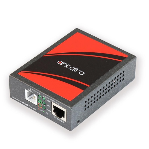 [EVC-3101] Antaira Ethernet over VDSL2 Converter - 1*10/100/1000Tx   1*VDSL2/RJ11, 1*Phone - 30a