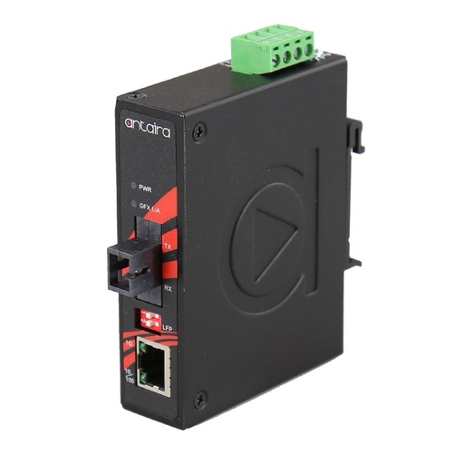 [IMC-C1000-WB-S1] Antaira Compact Industrial Gigabit Ethernet Media Converter with SC Connector Single Fiber Single-Mode