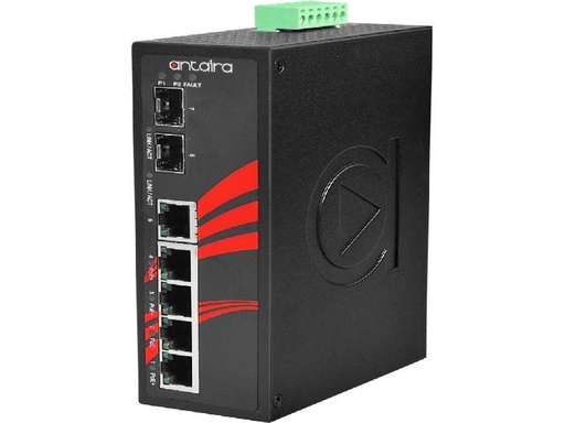 [LNP-0702C-SFP-24] Antaira 7-Port Industrial PoE  Unmanaged Ethernet Switch SFP Slot