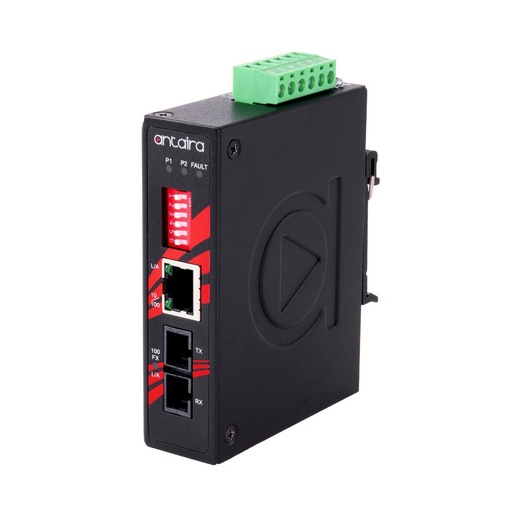 [LNP-201AG-T] Antaira Industrial IEEE 802.3at Gigabit PoE/PoE  Injector. EOT: -40° ~ 75°C