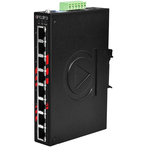 [LNP-800AGH] Antaira 8-Port Industrial PoE  Unmanaged Ethernet Switch, w/8*10/100/1000Tx (30W/Port)