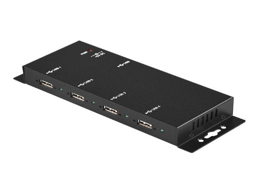 [USB-HUB4K] Antaira Industrial 4-Port USB2.0 Hub, Metal Case, w/ Locking Feature