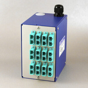 [SNAPXL-24ST-SC-MM] DinSpace SNAPXL Compact Fiber Optic Patch Panel with 12ea. multimode ST/SC duplex fiber adapters.