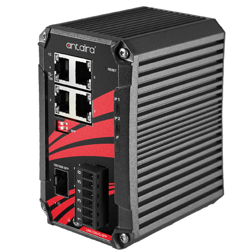 [LNX-C501G-SFP] Antaira 5-Port Compact Industrial Gigabit Ethernet Switch Unmanaged
with SFP Slot