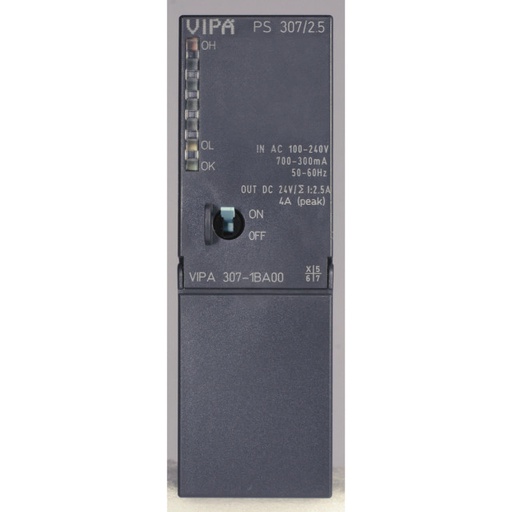 [307-1EA00] Power Supply AC 100/240V, DC 24V, 5A - Vipa