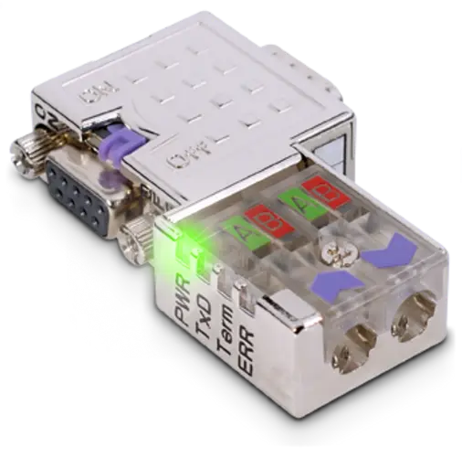 [972-0DP10] Industrial PROFIBUS connector, 90°, EasyConnect, diagnostics LED