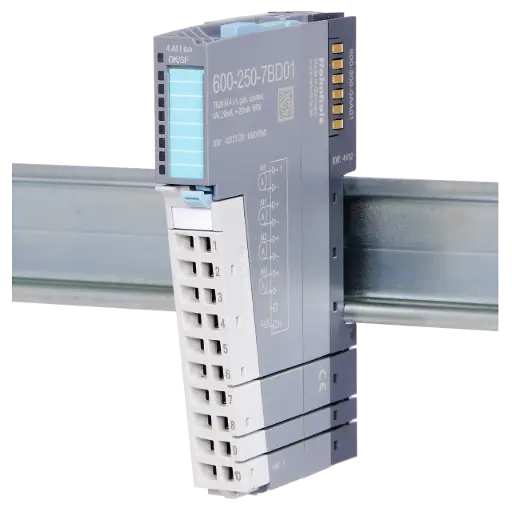 [600-250-7BD01] TB20, Analog input module - AI 4x I, 0/4-20mA, +-20mA, Iso.